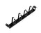 Horizontal Pass-Thru Manager, 1RU, 4 D-rings & Brush Strip, 3.46 in. Depth