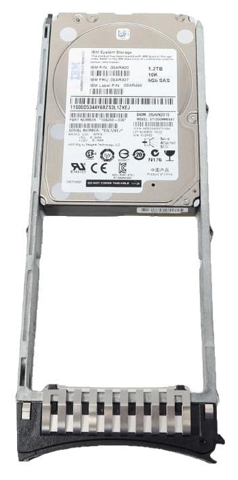 00AR327 00AR400 00AR480 IBM 1.2TB 10K RPM 6Gb/s 2.5" SAS Hard Drive