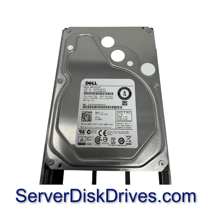 00JWVN — DELL 2TB 7.2K RPM 6Gb/s 3.5" SATA Hard Drive MG03ACA200