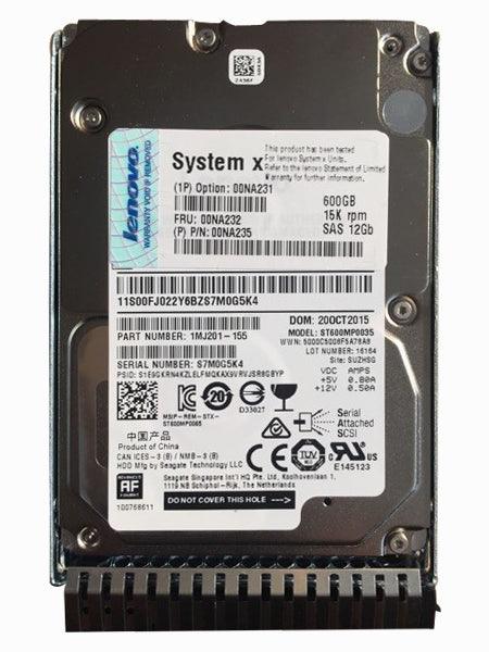 00NA232 00NA235 600GB 15K 12G 2.5in G3HS Hard Drive