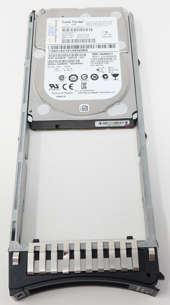 IBM 00Y2434 00Y2511 00Y5723 1TB 7.2K RPM 6Gbps SAS NL 2.5" Hard Disk Drive