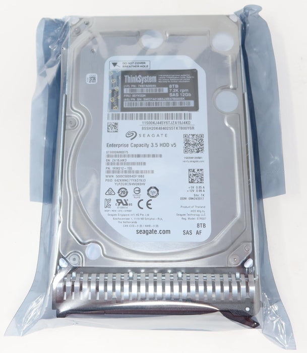 00YK034 7XB7A00045 Lenovo 8TB 7.2K SAS 12Gb 3.5" Hard Drive