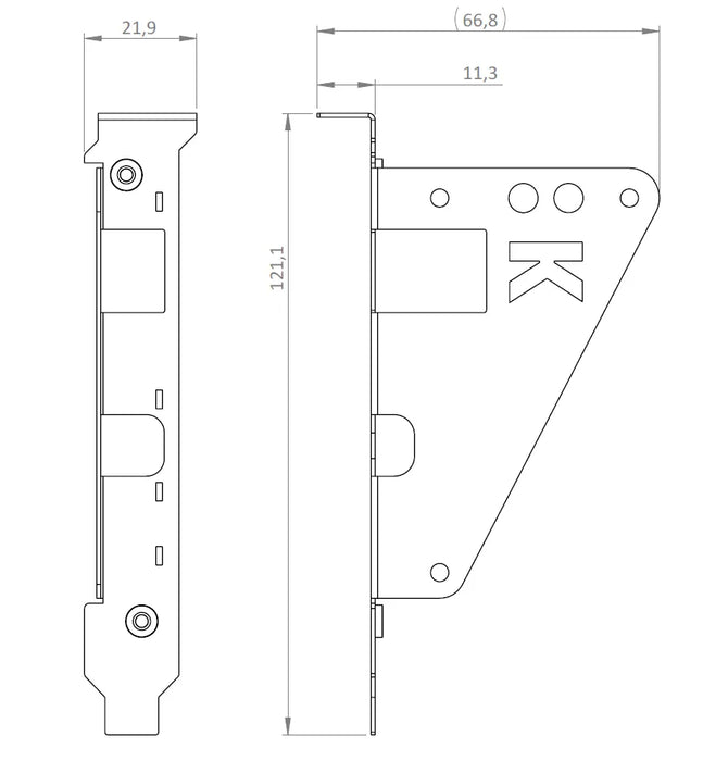 ATX Bracket for Arcus 100/1000BASE-T1 H-MTD