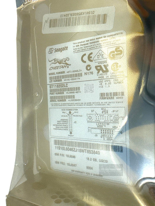 01K8503 I IBM Netfinity 7000 18.2GB Internal Hard Drive SCSI 10K RPM OPEN BOX