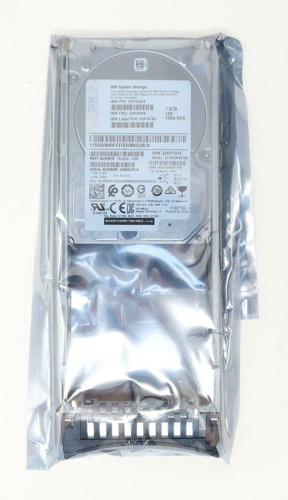 IBM 02PX589 02YC024 02PX740 1.8TB SAS 2.5" 10K 12G 4KN V5030E Hard Drive