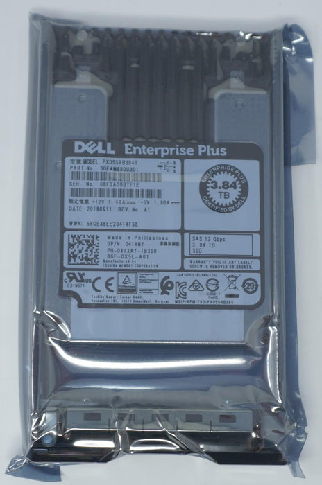 Dell 3.84TB 12G SAS 2.5 SSF SSD RI for Compellent SAN PX05SRB384 041XNY