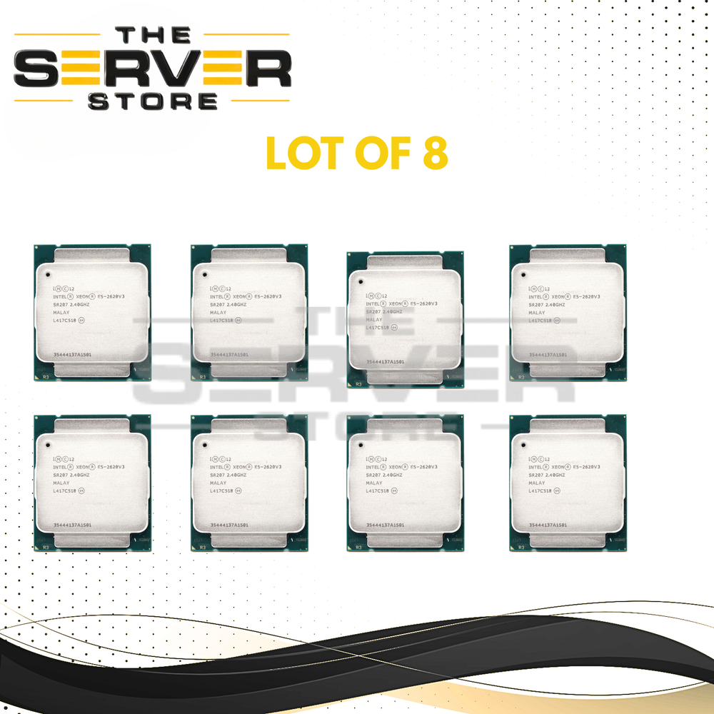 (LOT OF 8) Intel Xeon E5-2620v3 2.40GHz 6C 15MB 85W FCLGA2011-3 CPU CM8064401831400 SR207