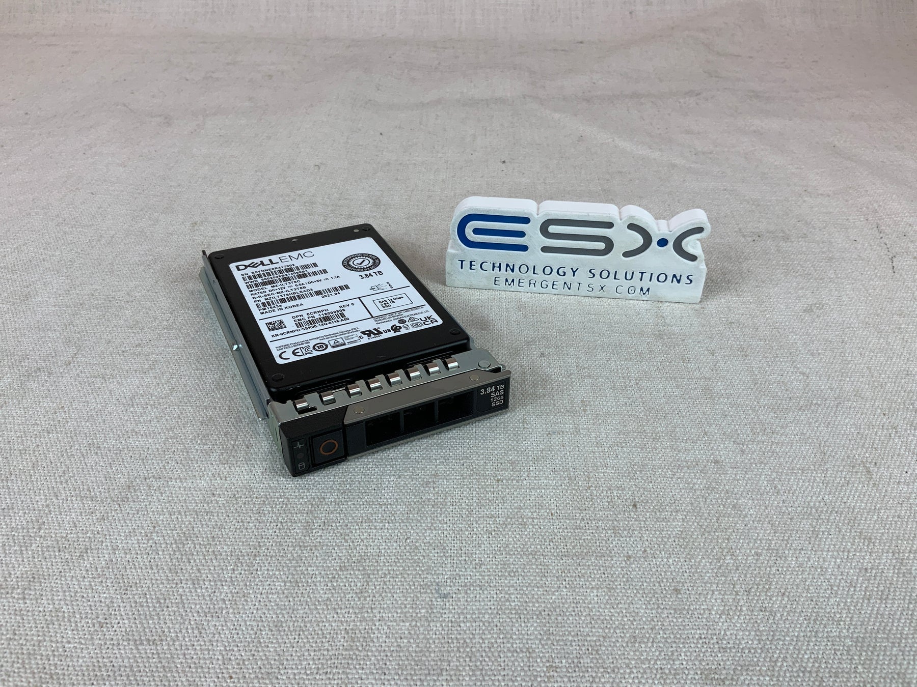 Dell CRNPH 3.84TB 12Gb/s 2.5" SAS RI SSD PM1643a MZ-ILT3T8C w/ 14G Tray - 100%