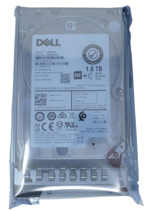 Dell 1.8TB SAS 10k 2.5" 12G 512e Hard Drive JY57X ST1800MM0159 g14