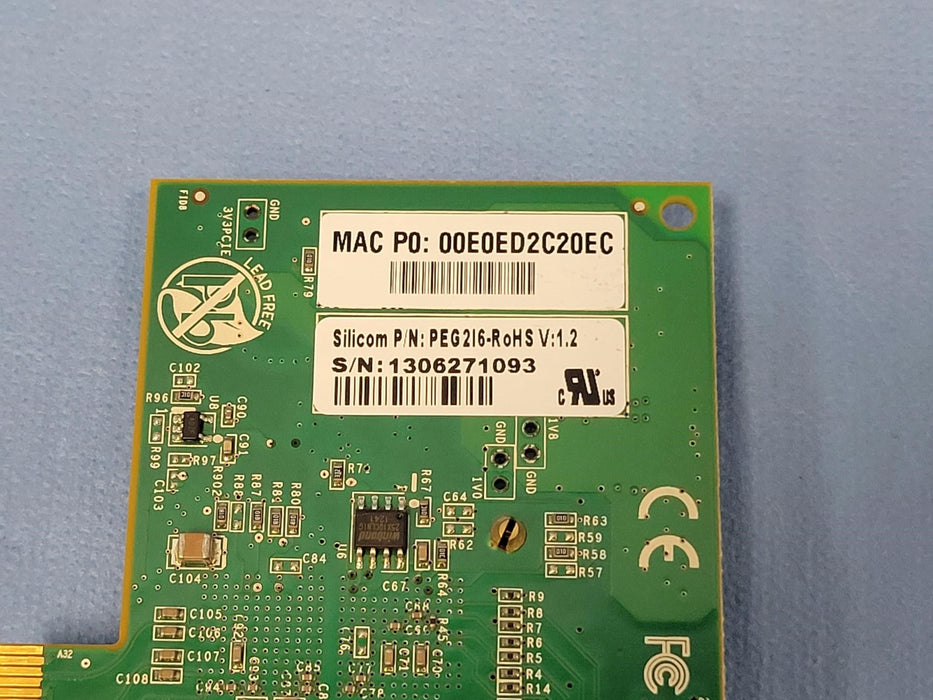 Silicom Dual-Port Gigabit Ethernet Adapter LP Bracket V:1.2 PEG216-RoHS