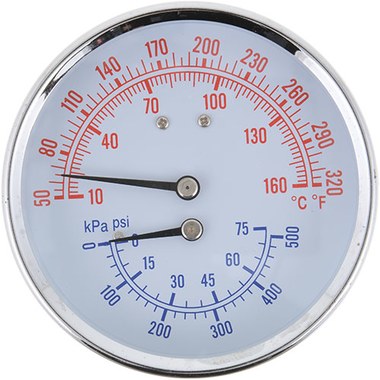 100208153 | K,GAUGE,T&P,0-75PSI,50-320F,3" 1/2NPT | LOCHINVAR