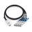 NSComm 100G QSFP28 to 4 x 25G SFP28 Ethernet Active Direct Attach Copper Breakout Cable up to 9m(29ft)