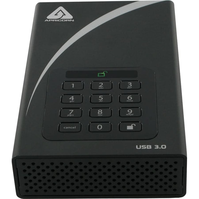 Apricorn Aegis Padlock DT ADT-3PL256-4000 4TB 3.5-in Black External Desktop Hard Drive