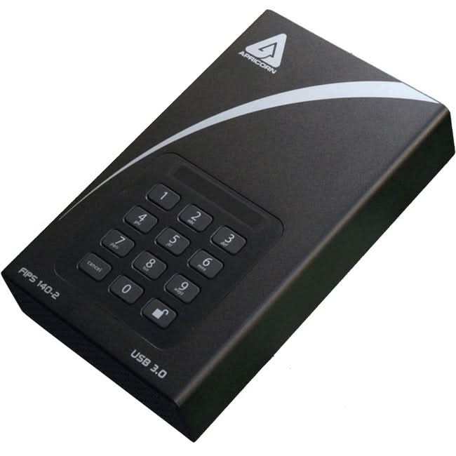 Apricorn ADT-3PL256F-4000 Aegis Padlock DT FIPS 4TB 3.5-in Black Desktop Hard Drive