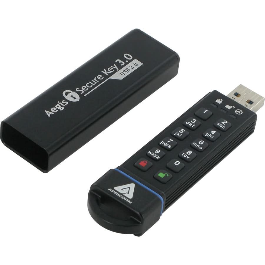 Apricorn Aegis Secure Key 120GB ASK3-120GB USB 3.0 256-bit AES Flash Drive