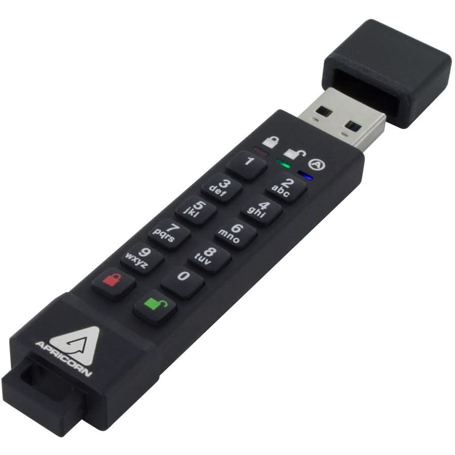 Apricorn 64GB Aegis Secure Key 3z ASK3Z-64GB 256-bit AES Flash Drive