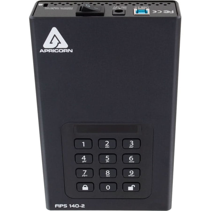 Apricorn Aegis Padlock DT FIPS ADT-3PL256F-18TB 18TB Black External Desktop Hard Drive TAA Compliant