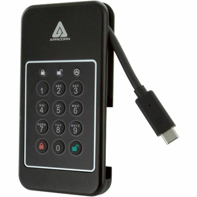 Apricorn ANVX-500GB Aegis 500GB External Portable Hard Drive