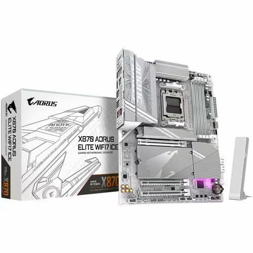 Gigabyte X870AORUSELITEWIFI7I X870 Aorus Elite Wifi7 Ice Motherboard