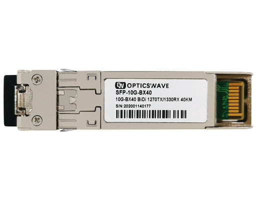 10GBASE-BX40-U BiDi SFP+ 1270nm-TX/1330nm-RX 40km DOM LC SMF Transceiver Module