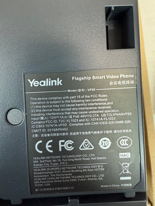 Open Box Yealink VP59 Flagship Smart Video Phone