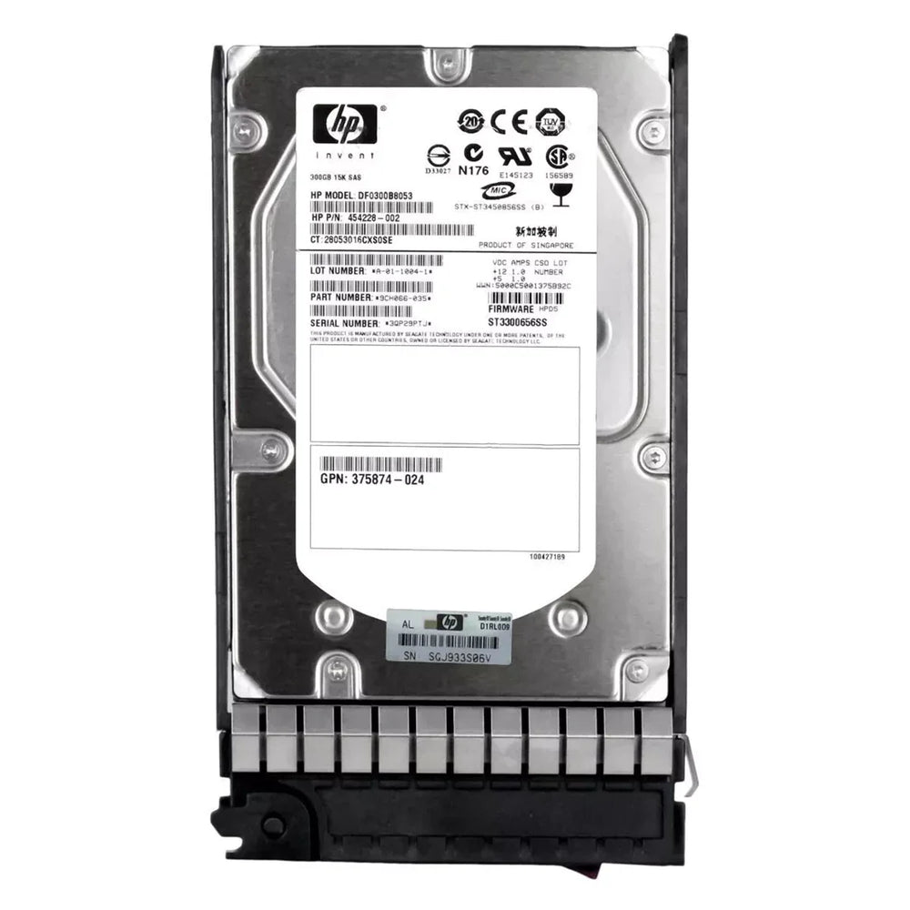 HP DF0300B8053 Dual Port 300GB 15k 3G Lff SAS Hdd | USED