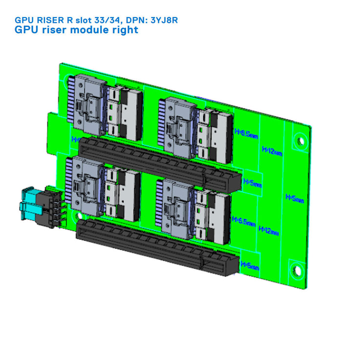 12XPY — GPU Riser Right | Dell PowerEdge R750xa