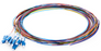 LC UPC or LC APC 12 Fibers OS2 Single Mode Unjacketed Color-Coded Fiber Optic Pigtail
