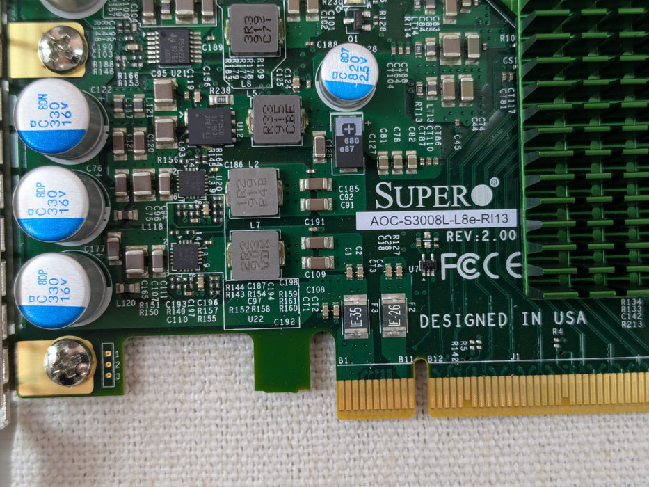 Supermicro AOC-S3008L-L8E-RI13 12Gb/s SAS 8 Port Internal PCIe HBA Controller LP