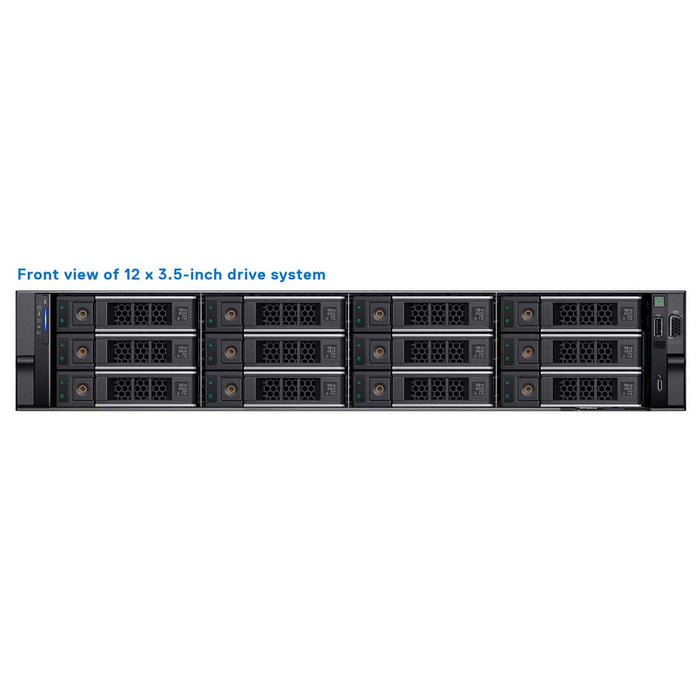 12x 3.5" SATA/SAS Rack Chassis | Refurbished Dell PowerEdge R760 (12x3.5")