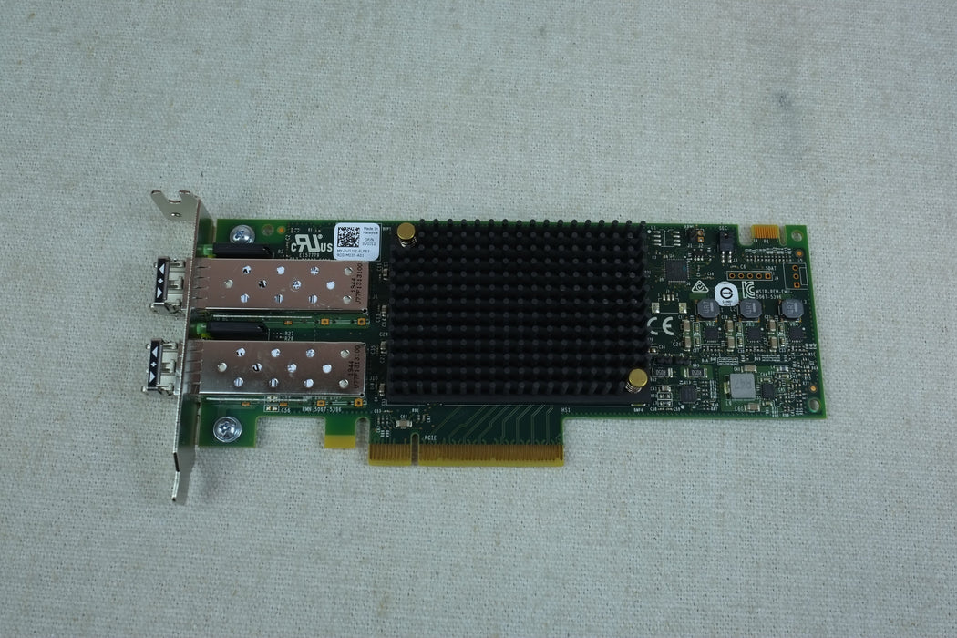 Dell VGJ12 Emulex LPE31002-M6 Dual Port 16Gb/s Fiber Channel HBA FC w/ SFPs LP