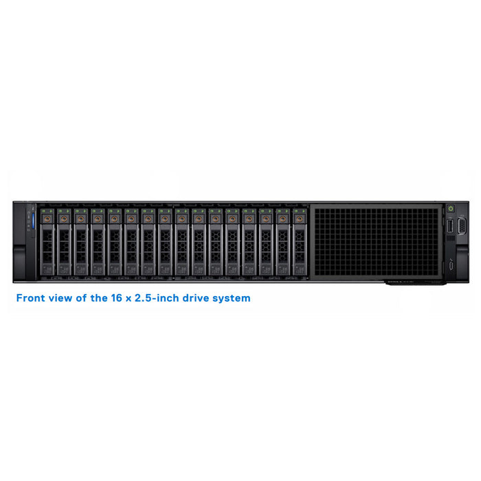 16x 2.5" SAS/SATA + 8x 2.5" NVMe Rack Chassis | Dell PowerEdge R7525