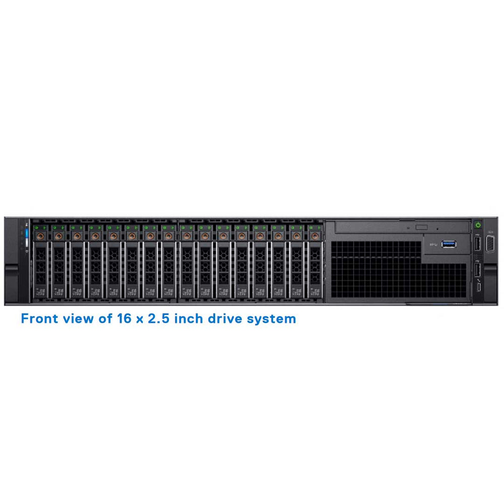 16x 2.5" SAS/SATA Rack Chassis | Refurbished Dell PowerEdge R740