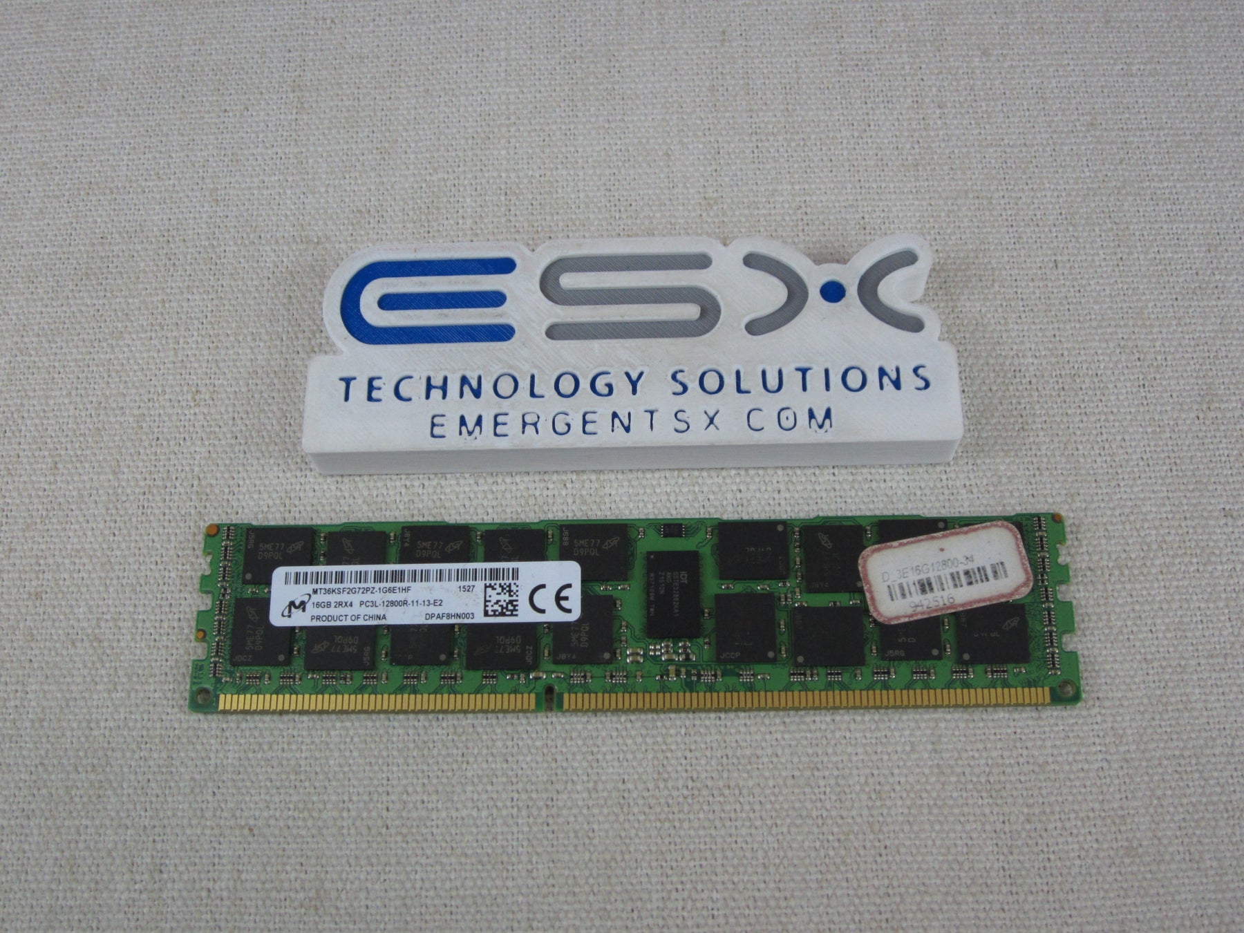 Micron MT36KSF2G72PZ-1G6E1 16GB 2Rx4 PC3L-12800R DDR3-1600MHz Server Memory DIMM