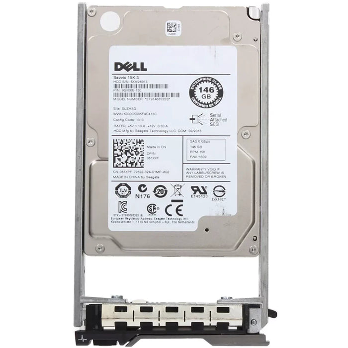 Dell 61XPF 146GB 15K SAS 6Gbps 2.5" Hot-Swap HDD with Tray | USED