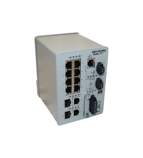 1783-BMS10CGA - Allen-Bradley Stratix 5700 8-Ports 10/100BASE-T Ethernet DIN Rail-mountable Managed Industrial Switch with 2-Ports SFP