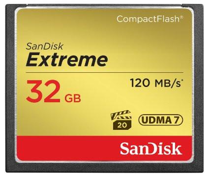 SanDisk Extreme 32GB CF Memory Card 120MB/s