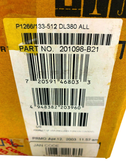 201098-B21 I New HP Intel Pentium III 1.26 GHz Processor 133-512 DL380 CPU Kit