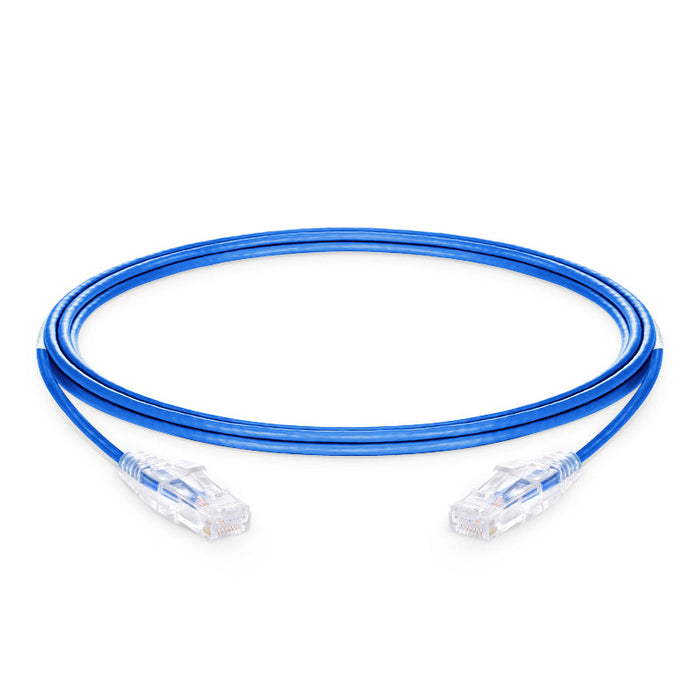 Cat6a Snagless Unshielded (UTP) PVC CM Slim Ethernet Network Patch Cable, Color Optional