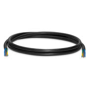 6ft (1.8m) Stripped End to Stripped End 17AWG 250V/10A Power Cord, Black