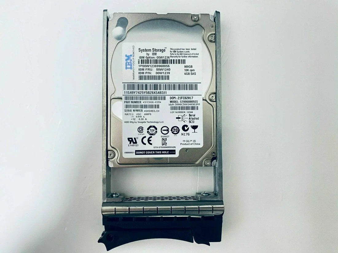 IBM 00W1240 Hard drive 900 GB SAS 6Gb/s | USED