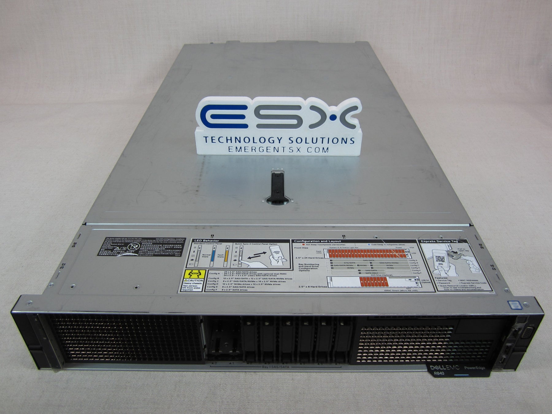Dell PowerEdge R840 Server 4x Gold 6132 2.6GHz 56 Core 512GB RAM 2x 960GB H740p