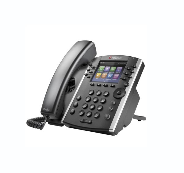2200-48450-025 - Polycom VVX 411 12-Lines Dual-Ports Ethernet Backlit Color LCD Display IP Phone