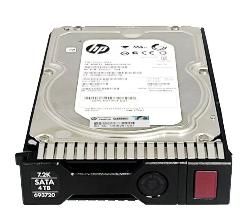 HP MB4000GCWLV Midline 4TB 6G SATA 7.2k 3.5Inch Hdd | USED