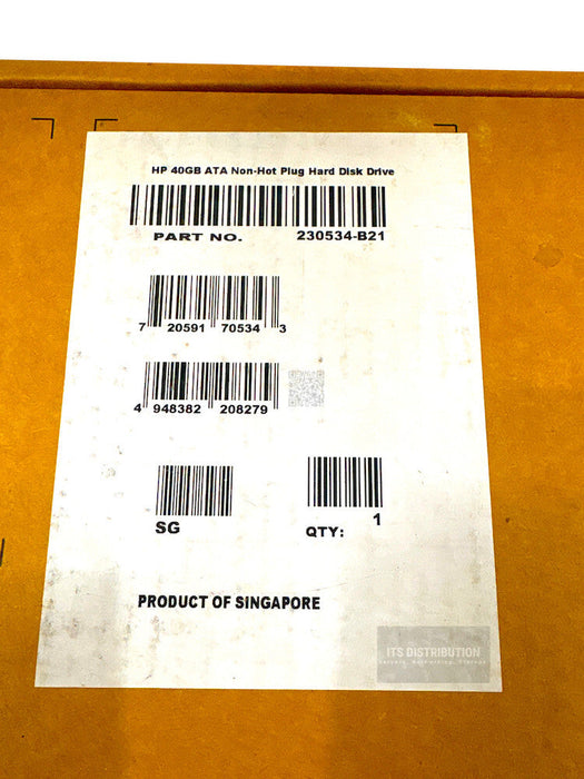 230534-B21 I New HP 40 GB 3.5" Non-Hot Plug Internal Hard Drive IDE ATA 7200