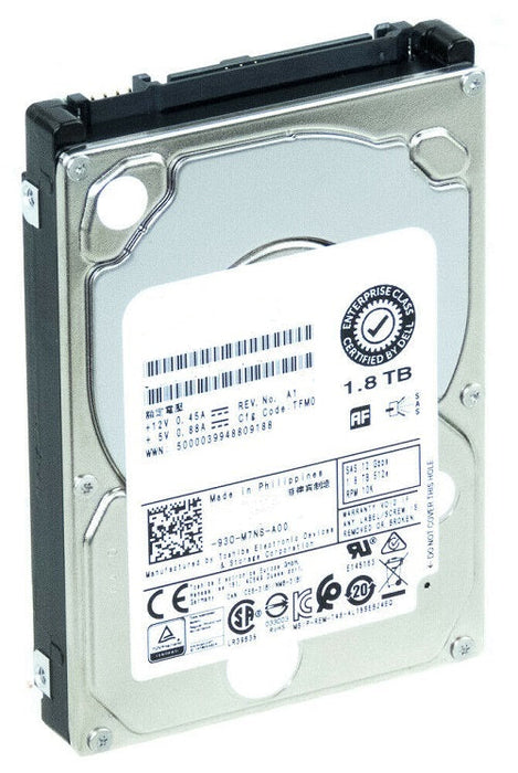 Toshiba AL14SEB18EQ 1.8TB 10K SAS 12Gb/s 2.5inch Enterprise Hard Drive Dell OEM | USED