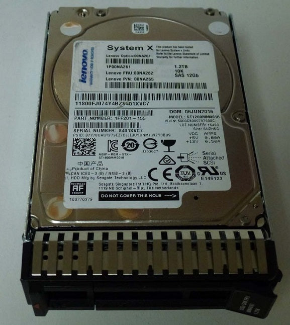 IBM 00NA261 1.2 TB Hard drive - 2.5" Internal - SAS 12Gb/s | USED