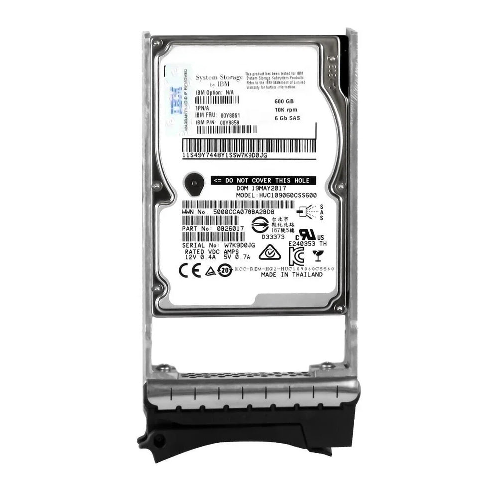 IBM 00Y8861 600 GB Hard drive 2.5" Internal SAS 6Gb/s | USED