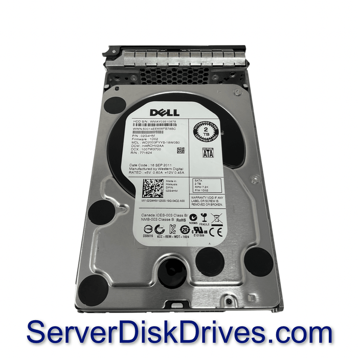 2G4HM — Dell 2Tb 7200rpm 3Gb/s 3.5 SATA Hard Drive WD2003FYYS