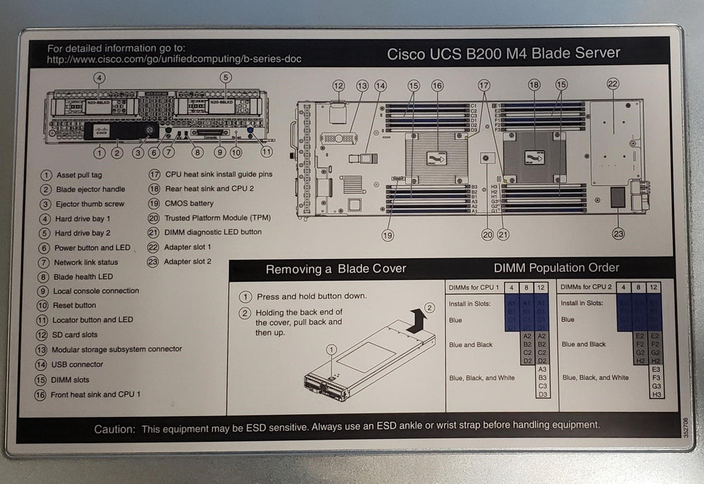 Cisco UCS B200 M4 Blade Server 2x 14 Core E5-2680v4 2.4GHz 192GB RAM